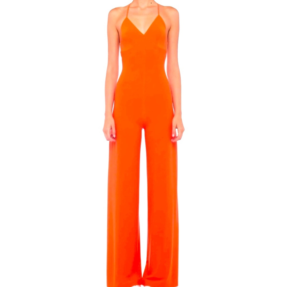 Norma Kamali Low Back Slip Jumpsuit